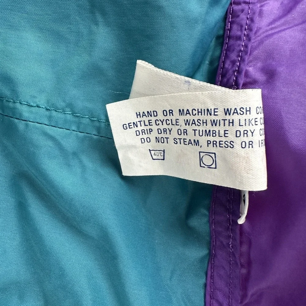 VTG Sierra Designs Anorak Windbreaker Rain Jacket Purple Teal Outdoors Size S